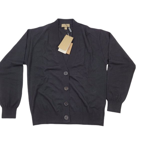 Burberry Black Merino Wool Cardigan - Picture 5 of 7